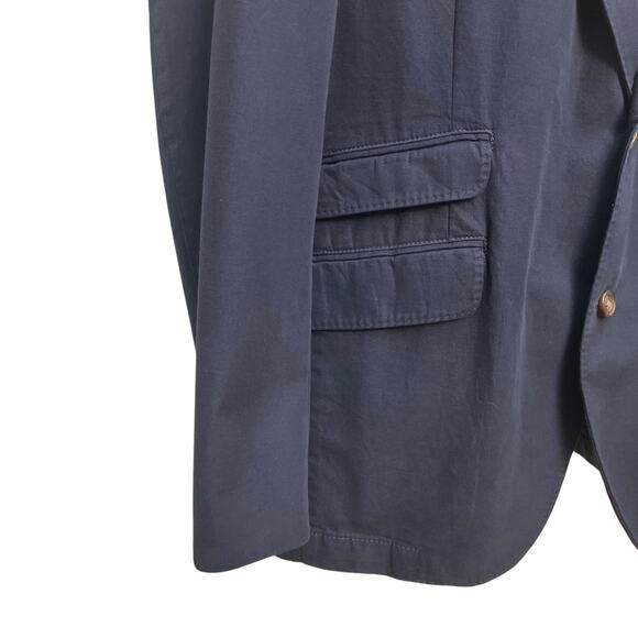 Kroon Blazer Jacket 42 R Black Sting Wash Two Button Cotton Careerwear Preppy - Picture 4 of 16